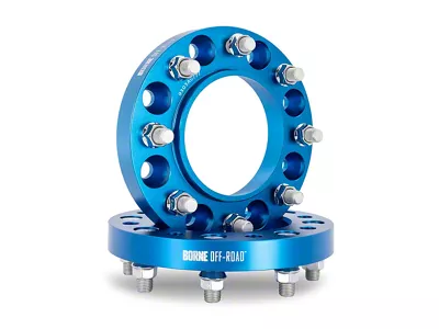 Borne Off-Road 1.25-Inch Wheel Spacers; Blue (11-24 Silverado 2500 HD)