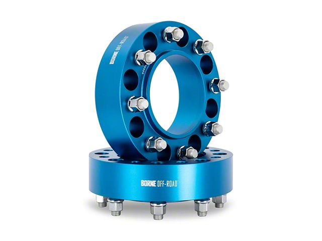 Borne Off-Road Wheel Spacers 6X139.7 93.1mm Center Bore M12 X 1.5 1.40-in Thick Blue Borne Off-Road Wheel Spacers 6X139.7 93.1mm Center Bore M12 X 1.5 1.40-in Thick Blue