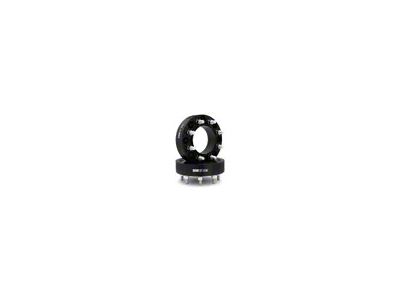 1-Inch Wheel Spacer Adapters; 8x180 to 8x6.5; Black (11-25 Silverado 3500 HD SRW)