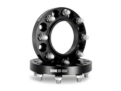 Borne Off-Road 1-Inch Wheel Spacers; Black (07-10 Silverado 3500 HD SRW)