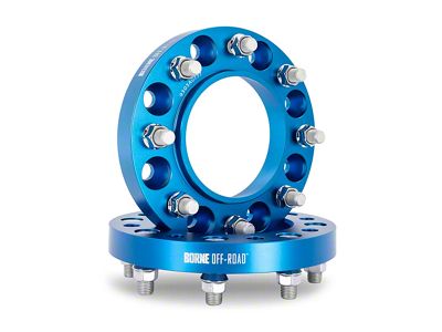 Borne Off-Road 1-Inch Wheel Spacers; Blue (11-24 Silverado 3500 HD)
