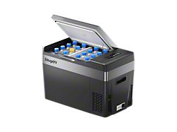 BougeRV 12V 30-Quart Portable Car Fridge; Black 