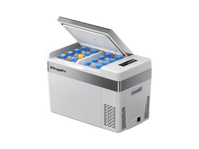 BougeRV 12V 30-Quart Portable Car Fridge; Gray