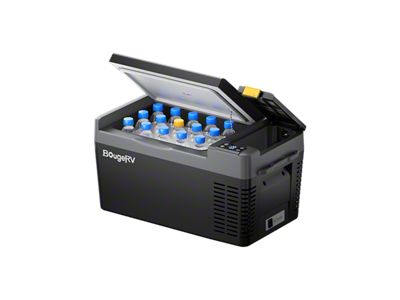 BougeRV CRPRO20 21-Quart 12V Portable Car Fridge Freezer; Gray
