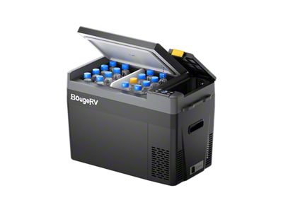 BougeRV CRPRO30 30-Quart 12V Portable Car Fridge Freezer; Gray