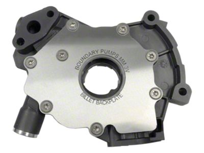 Boundary Racing Pumps Billet Oil Pump with Gear Vane Ported and Steel Back Plate; MartenWear Treated (99-15 V8 F-150)