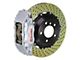Brembo GT Series 4-Piston Front Big Brake Kit with 14-Inch 2-Piece Cross Drilled Rotors; Silver Calipers (97-03 4WD F-150)