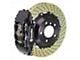 Brembo GT Series 4-Piston Front Big Brake Kit with 14-Inch 2-Piece Cross Drilled Rotors; Black Calipers (00-03 2WD F-150)