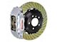 Brembo GT Series 4-Piston Front Big Brake Kit with 14-Inch 2-Piece Cross Drilled Rotors; Silver Calipers (00-03 2WD F-150)