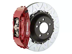 Brembo GT Series 4-Piston Front Big Brake Kit with 14-Inch 2-Piece Type 3 Slotted Rotors; Red Calipers (00-03 2WD F-150)