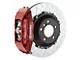 Brembo GT Series 4-Piston Front Big Brake Kit with 14-Inch 2-Piece Type 3 Slotted Rotors; Red Calipers (00-03 2WD F-150)