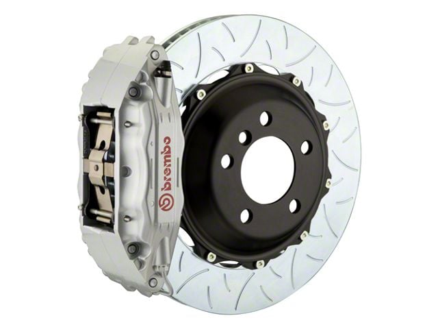 Brembo GT Series 4-Piston Front Big Brake Kit with 14-Inch 2-Piece Type 3 Slotted Rotors; Silver Calipers (00-03 2WD F-150)