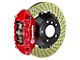 Brembo GT Series 4-Piston Rear Big Brake Kit with 15-Inch 2-Piece Cross Drilled Rotors; Red Calipers (15-17 F-150, Excluding Raptor)