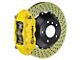 Brembo GT Series 4-Piston Rear Big Brake Kit with 15-Inch 2-Piece Cross Drilled Rotors; Yellow Calipers (2017 F-150 Raptor)
