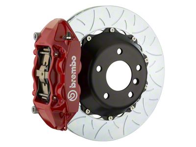 Brembo GT Series 4-Piston Rear Big Brake Kit with 15-Inch 2-Piece Type 3 Slotted Rotors; Red Calipers (15-17 F-150, Excluding Raptor)