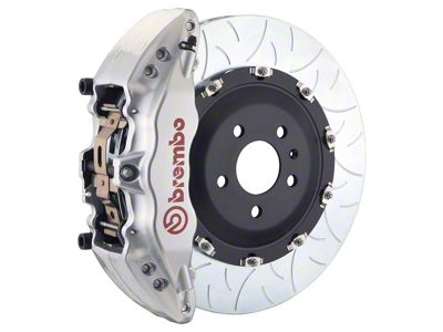 Brembo GT Series 6-Piston Front Big Brake Kit with 15-Inch Type 3 Slotted Rotors; Silver Calipers (21-24 F-150 Raptor)