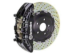 Brembo GT Series 6-Piston Front Big Brake Kit with 15-Inch 2-Piece Cross Drilled Rotors; Black Calipers (21-23 F-150, Excluding Raptor)