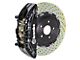 Brembo GT Series 6-Piston Front Big Brake Kit with 15-Inch 2-Piece Cross Drilled Rotors; Black Calipers (09-14 2WD F-150)