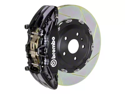 Brembo GT Series 6-Piston Front Big Brake Kit with 15-Inch 2-Piece Type 1 Slotted Rotors; Black Calipers (15-20 F-150, Excluding Raptor)