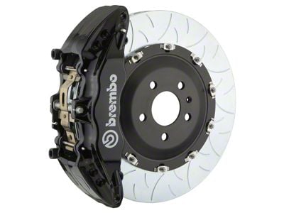 Brembo GT Series 6-Piston Front Big Brake Kit with 15-Inch 2-Piece Type 3 Slotted Rotors; Black Calipers (10-14 F-150 Raptor)