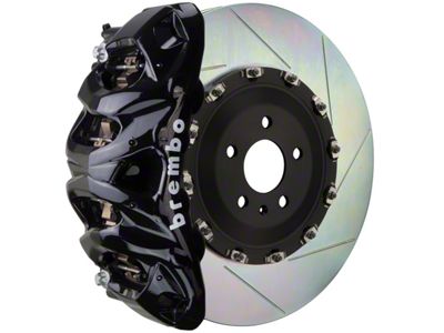 Brembo GT Series 8-Piston Front Big Brake Kit with 16.20-Inch 2-Piece Type 1 Slotted Rotors; Black Calipers (21-24 F-150, Excluding Raptor)