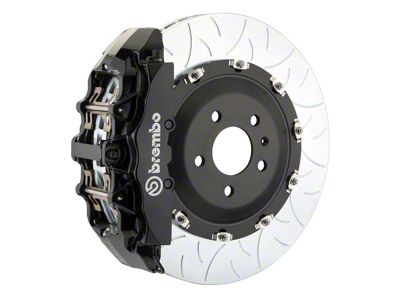 Brembo GT Series 8-Piston Front Big Brake Kit with 15-Inch 2-Piece Type 3 Slotted Rotors; Black Calipers (00-03 2WD F-150)