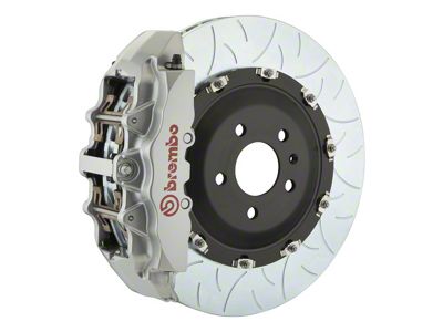 Brembo GT Series 8-Piston Front Big Brake Kit with 15-Inch 2-Piece Type 3 Slotted Rotors; Silver Calipers (00-03 2WD F-150)