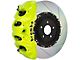 Brembo GT Series 8-Piston Front Big Brake Kit with 16.20-Inch 2-Piece Type 1 Slotted Rotors; Fluorescent Yellow Calipers (09-14 2WD F-150)