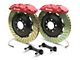 Brembo GT Series 4-Piston Rear Big Brake Kit with 2-Piece Cross Drilled Rotors; Red Calipers (14-18 Sierra 1500)