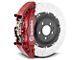 Brembo GT Series 6-Piston Front Big Brake Kit with Type 3 Slotted Rotors; Red Calipers (07-18 Silverado 1500)