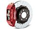 Brembo GT Series 4-Piston Rear Big Brake Kit with Type 3 Slotted Rotors; Red Calipers (14-18 Sierra 1500)