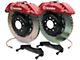 Brembo GT Series 6-Piston Front Big Brake Kit with 2-Piece Slotted Rotors; Red Calipers (07-18 Sierra 1500)
