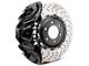 Brembo GT Series 8-Piston Front Big Brake Kit with 2-Piece Cross Drilled Rotors; Black Calipers (07-18 Sierra 1500)