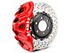Brembo GT Series 8-Piston Front Big Brake Kit with 2-Piece Cross Drilled Rotors; Red Calipers (07-18 Sierra 1500)
