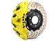 Brembo GT Series 8-Piston Front Big Brake Kit with 2-Piece Cross Drilled Rotors; Yellow Calipers (07-18 Silverado 1500)