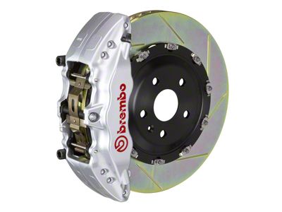 Brembo GT Series 6-Piston Front Big Brake Kit with 15-Inch 2-Piece Type 1 Slotted Rotors; Silver Calipers (04-08 RAM 1500)