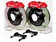 Brembo GT Series 4-Piston Front Big Brake Kit with 14-Inch 2-Piece Cross Drilled Rotors; Red Calipers (00-06 Sierra 1500)