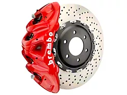 Brembo GT Series 8-Piston Front Big Brake Kit with 16.20-Inch 2-Piece Cross Drilled Rotors; Red Calipers (19-24 Sierra 1500)