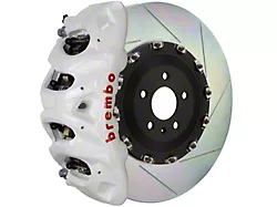 Brembo GT Series 8-Piston Front Big Brake Kit with 16.20-Inch 2-Piece Type 1 Slotted Rotors; White Calipers (19-23 Sierra 1500)