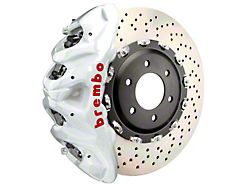 Brembo GT Series 8-Piston Front Big Brake Kit with 16.20-Inch 2-Piece Cross Drilled Rotors; White Calipers (19-24 Silverado 1500)
