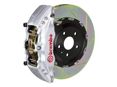 Brembo GT Series 6-Piston Front Big Brake Kit with 15-Inch 2-Piece Type 1 Slotted Rotors; Silver Calipers (01-06 Silverado 2500 HD)