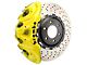 Brembo GT Series 8-Piston Front Big Brake Kit with 16.20-Inch 2-Piece Cross Drilled Rotors; Yellow Calipers (21-24 Yukon)