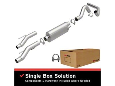 BRExhaust Direct-Fit Single Exhaust System; Side Exit (15-24 3.5L EcoBoost F-150, Excluding Raptor, Tremor & 19-20 Limited)