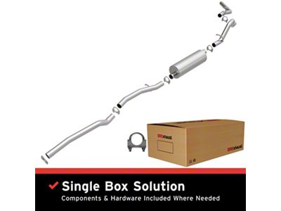 BRExhaust Direct-Fit Single Exhaust System; Side Exit (2004 3.7L Dakota)