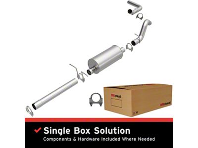 BRExhaust Cut-to-Fit Single Exhaust System; Side Exit (97-99 3.9L Dakota)