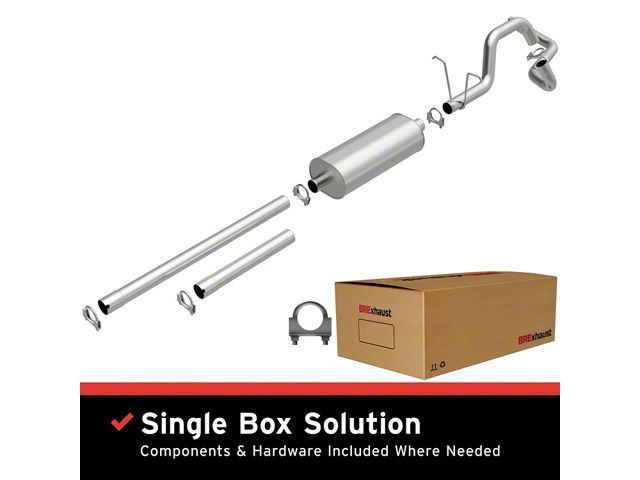BRExhaust Cut-to-Fit Single Exhaust System; Side Exit (98-03 4.6L F-150)