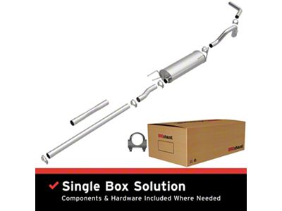 BRExhaust Cut-to-Fit Single Exhaust System; Side Exit (04-08 4.6L F-150)