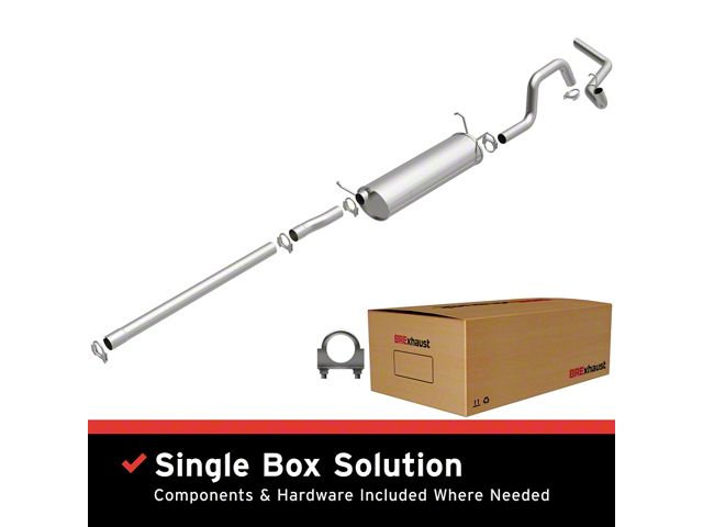 BRExhaust Direct-Fit Single Exhaust System; Side Exit (01-03 4.6L F-150)