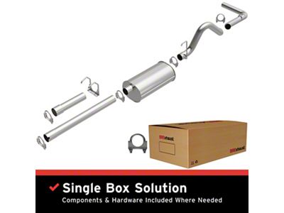 BRExhaust Cut-to-Fit Single Exhaust System; Side Exit (92-96 5.2L Dakota)