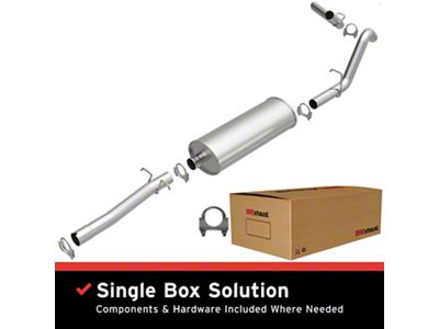 BRExhaust Direct-Fit Single Exhaust System; Side Exit (00-03 3.9L Dakota)